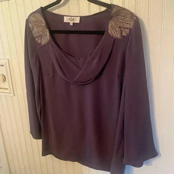 Tibi silk cowl neck blouse - Picture 1 of 4